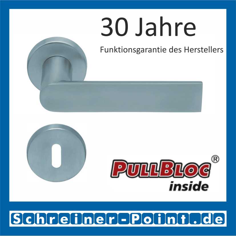 Scoop Semi PullBloc Rundrosettengarnitur Rosette Edelstahl matt